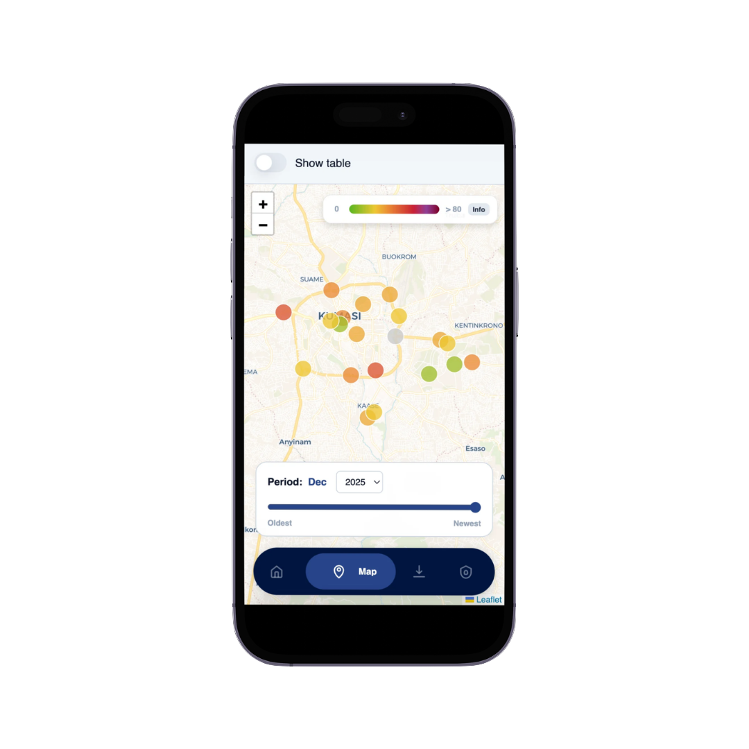 KNMI Luchtkwaliteit Webportaal Mobiel